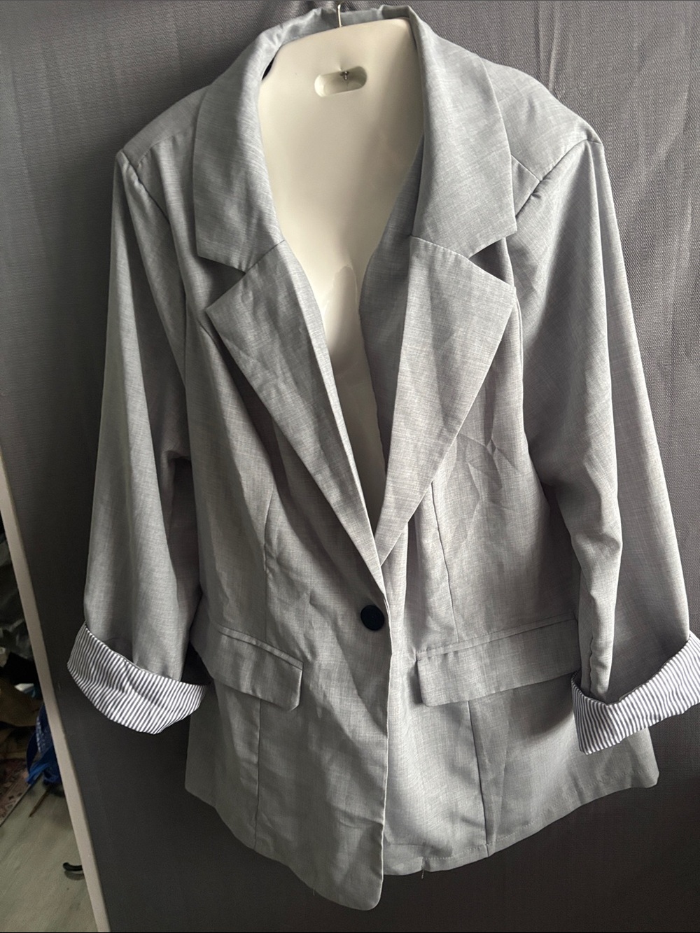 Light Gray Women's Blazer Jacket
